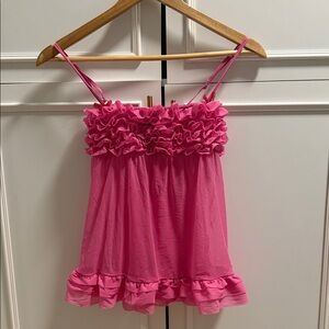 Vintage La Senza pink ruffle camisole